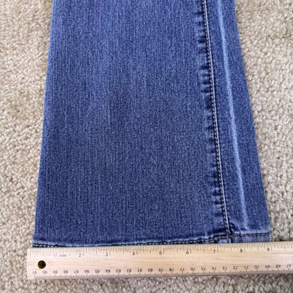 Nine West Women's Bootcut Blue Jeans Size 6/28 Flap Pockets Mid Rise 32x31 E631 - Picture 12 of 13